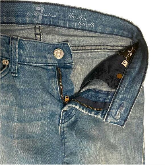 7 For All Mankind The Slim Cigarette Jeans Sz 26 - Picture 4 of 13